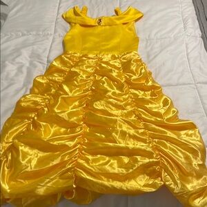 Yellow Ruffled Tiered Off-the-Shoulder Sundress